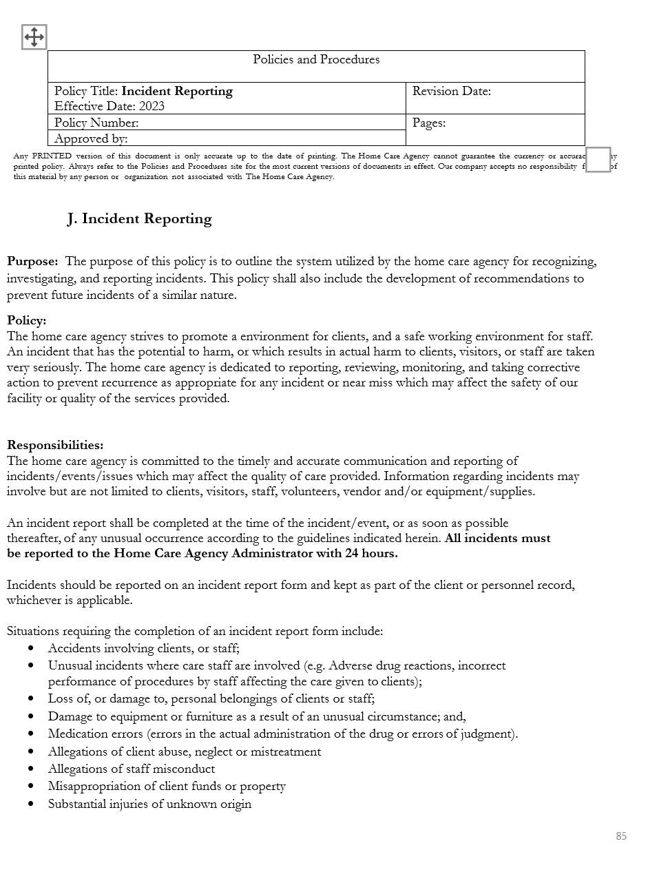 Home Care Policy & Procedure Manual (Canada) – Home Care 101